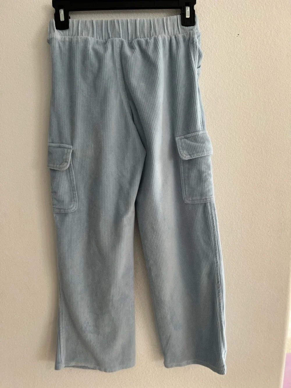 Cat & Jack Light Blue Corduroy Cargo Joggers - Picture 7 of 10